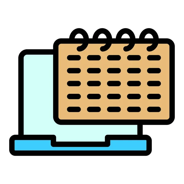 Піктограма Розумного Офісного Календаря Контур Розумний Офісний Календар Векторна Піктограма — стоковий вектор
