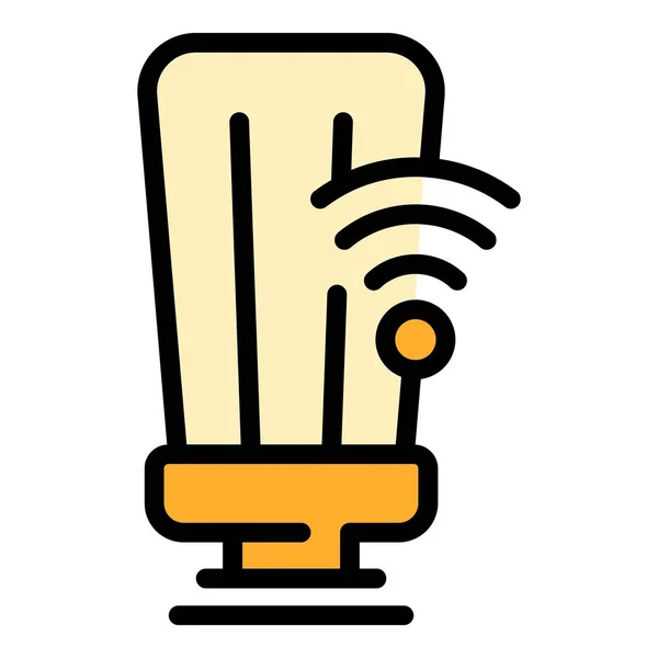 Business Smart Lightbulb Icon Outline Business Smart Lightbulb Vector Icon — Stock Vector