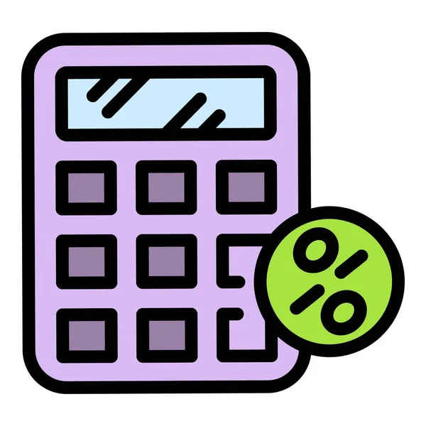 Financial Planning Calculator Icon Outline Financial Planning Calculator Vector Icon — Stock Vector