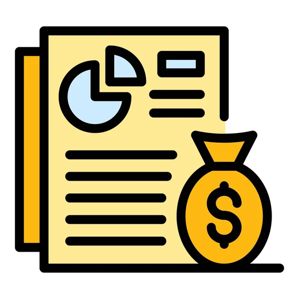 Εικονίδιο Εγγράφου Δημοσιονομικού Προγραμματισμού Συνοπτική Εικόνα Φορέα Του Εγγράφου Δημοσιονομικού — Διανυσματικό Αρχείο