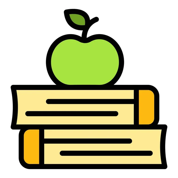 リンゴのアイコンを予約する 概要白い背景色のフラットに分離されたウェブデザインのためのアップルベクトルアイコンを予約する — ストックベクタ