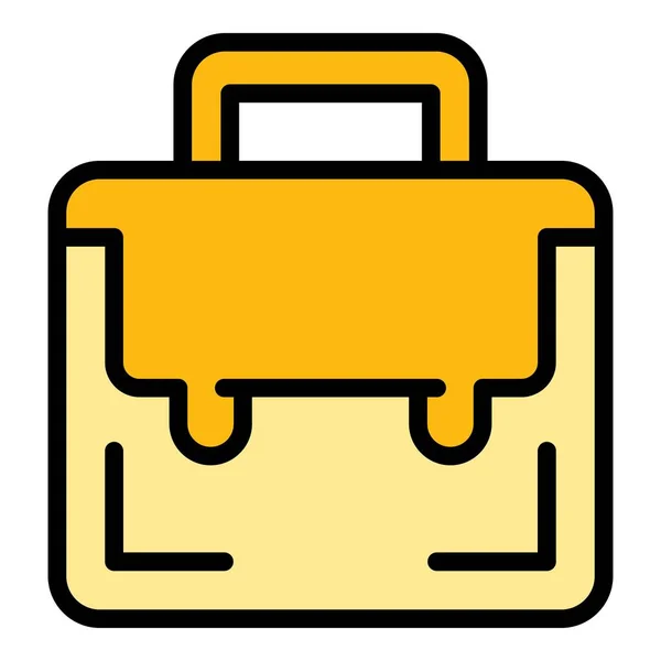 Een Schoolicoon Overzicht Briefcase School Vector Icoon Voor Web Design — Stockvector
