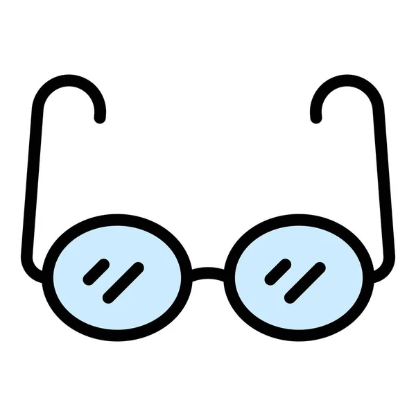 Ikona Szkolnych Okularów Zarys Okulary Szkolne Wektor Ikona Projektowania Stron — Wektor stockowy