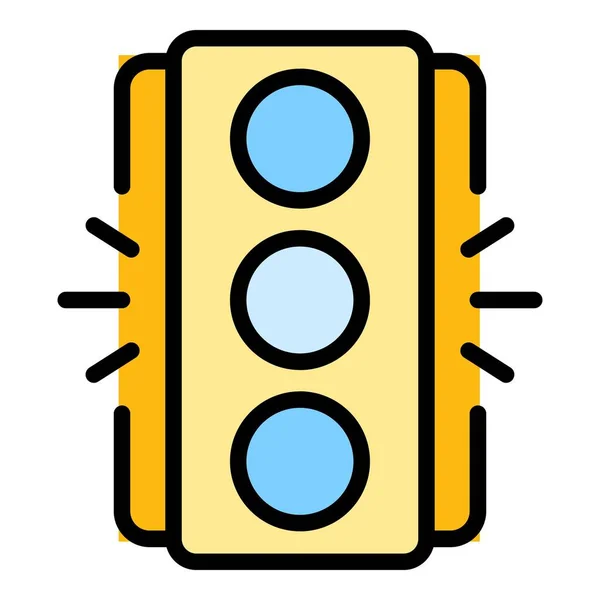Reffic Traffic Lights Icon Контур Светофора Векторный Значок Веб Дизайна — стоковый вектор