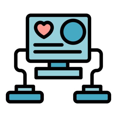 Otomatik defibrilatör simgesi. Beyaz arkaplan renginde izole edilmiş web tasarımı için Otomatik defibrilatör vektör simgesi