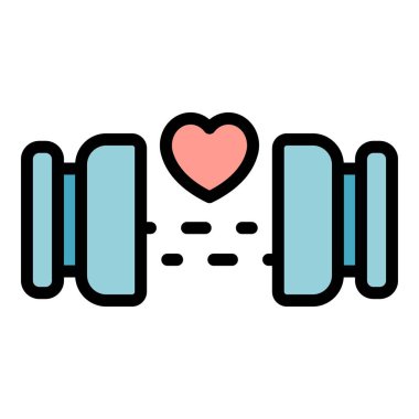 Kalp ikonunu canlandırın. Beyaz arkaplan rengi üzerinde izole edilmiş web tasarımı için kalp vektör simgesini yeniden canlandır