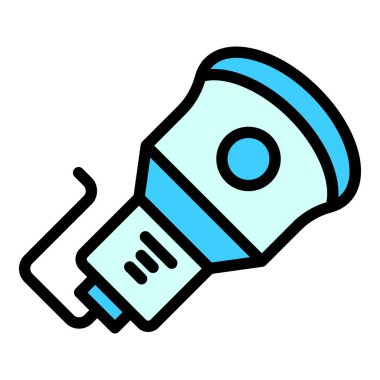 Hastanenin ultrason ikonu. Beyaz arkaplan rengi üzerinde izole edilmiş web tasarımı için hastane ultrason vektör simgesi