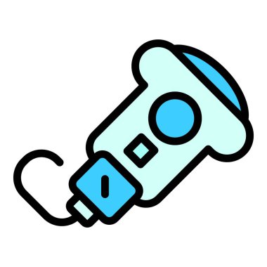 Vücut ultrason ikonu. Beyaz arkaplan renginde izole edilmiş web tasarımı için gövde ultrason vektör simgesi