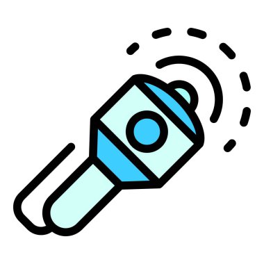 İç ultrason ikonu. Beyaz arkaplan rengi üzerinde izole edilmiş web tasarımı için ultrason vektör simgesi taslağı