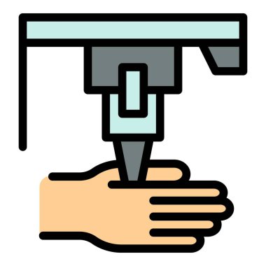 Tıbbi yazıcı simgesi. Beyaz arkaplan rengi üzerinde izole edilmiş web tasarımı için tıbbi yazıcı vektör simgesi