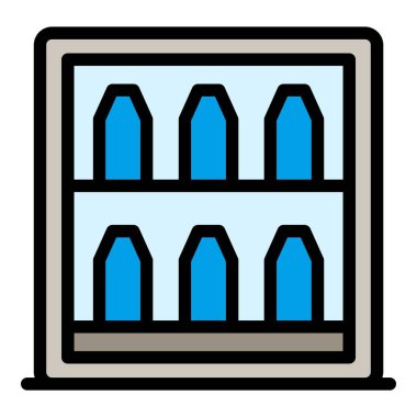 Otomatik içecek dağıtıcı ikonu. Beyaz arkaplan renginde izole edilmiş web tasarımı için Otomatik içecek dağıtıcı vektör simgesi