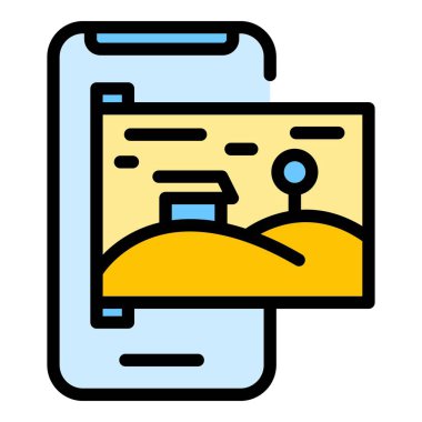 Sanal gerçeklik ikonu. Beyaz arkaplan renklerinde izole edilmiş web tasarımı için Sanal gerçeklik vektörü simgesi
