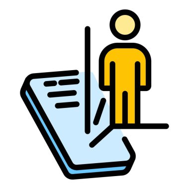 Sanal gerçeklik tarama simgesi. Beyaz arkaplan rengi üzerinde izole edilmiş web tasarımı için Sanal gerçeklik tarama vektör simgesi