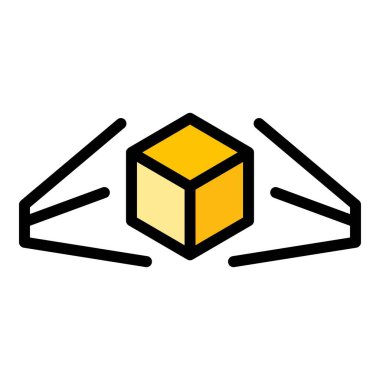 Kutu simgesi. Beyaz arkaplan rengi üzerinde izole edilmiş web tasarımı için ana kutu vr vektör simgesi