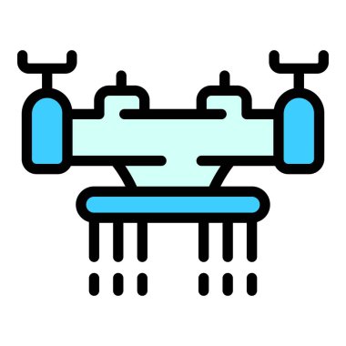 Akıllı İHA simgesi. Beyaz arkaplan renklerinde izole edilmiş web tasarımı için Akıllı İHA vektör simgesi