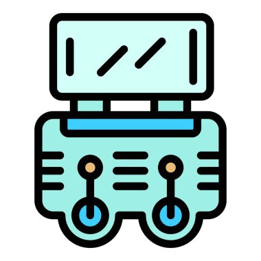 İHA kontrol simgesi. Beyaz arkaplan rengi üzerinde izole edilmiş web tasarımı için Drone kontrol vektör simgesi taslağı