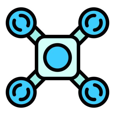 Drone yenilik simgesi. Beyaz arkaplan rengi üzerinde izole edilmiş web tasarımı için Drone yenilik vektör simgesi