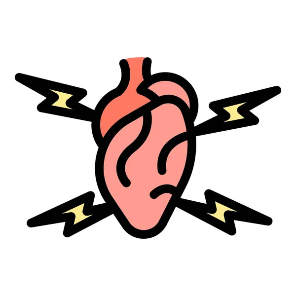 Ícone Ataque Cardíaco Esboço Ícone Vetor Ataque Cardíaco Para Web — Vetor de Stock