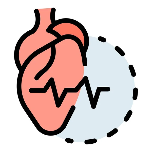 Значок Серцебиття Контурна Піктограма Серцебиття Веб Дизайну Ізольовано Білому Тлі — стоковий вектор