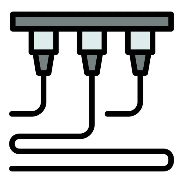 Bioprint Maschinensymbol Umriss Bioprint Maschine Vektor Symbol Für Web Design — Stockvektor