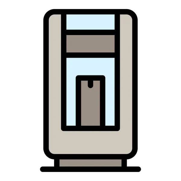 Значок Торгового Автомата Контур Торговый Автомат Векторный Значок Веб Дизайна — стоковый вектор