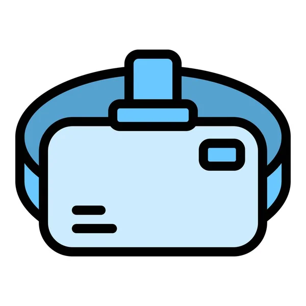 Icono Máscara Realidad Virtual Esquema Icono Vector Máscara Realidad Virtual — Archivo Imágenes Vectoriales