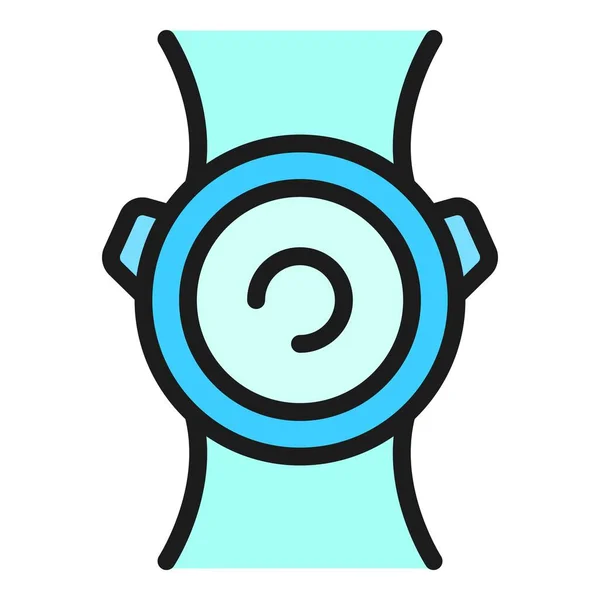 Het Pictogram Van Het Polshorloge Outline Wrist Slimme Horloge Vector — Stockvector