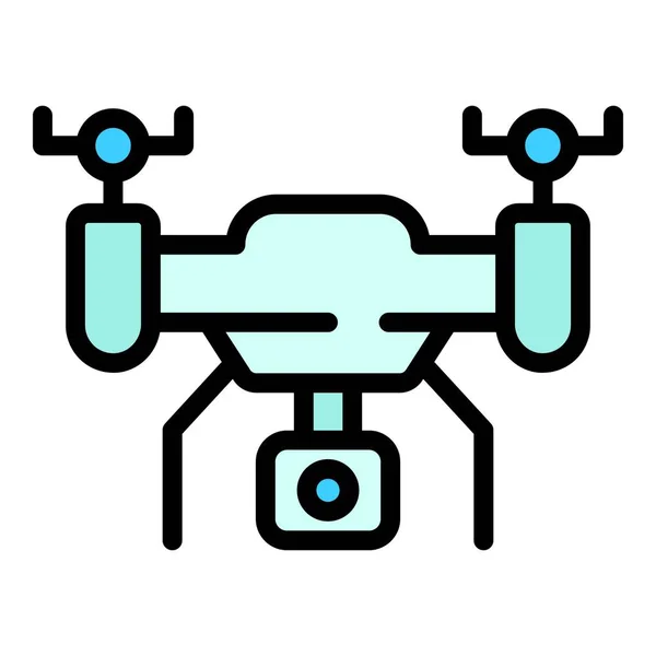 Video Drone Icon Outline Video Drone Vector Icon Web Design — Stock Vector
