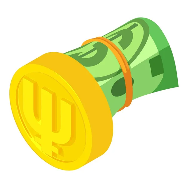 Primecoin Cryptocurrency Icon Isometric Vector 디지털 암호화 — 스톡 벡터