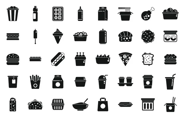 Πάρτε Μακριά Εικόνες Τροφίμων Και Ποτών Που Απλό Διάνυσμα Σινεμά — Διανυσματικό Αρχείο