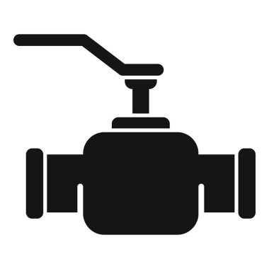 Su musluğu simgesi basit bir vektör. Su tesisatçısı. Lavabo musluğu