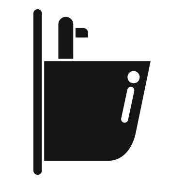 Küçük musluk simgesi basit vektör. Kanalizasyon borusu. Tesisat gideri