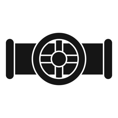 Tüp boşaltma simgesi basit vektör. Su borusu. Servis tesisatçısı