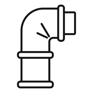 Kanalizasyon ekipmanı ikonu ana hat vektörü. Servis tesisatçısı. Onarım pompası