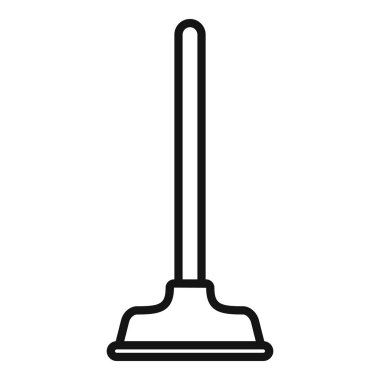 Tuvalet emici ikon ana hatları vektörü. Su kanalizasyonu. Tesisat gideri