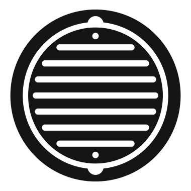 Lağım deliği simgesi basit vektör. Şehir yolu. Kanalizasyon lağımı