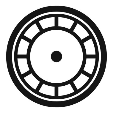 Metal rögar ikonu basit vektörü. Şehir yolu. Çelik daire