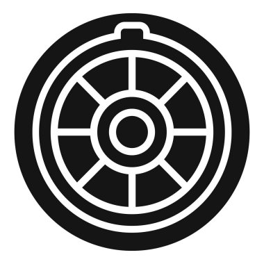 Rögar kapağı simgesi basit vektör. Şehir yolu. Sokak lağımı