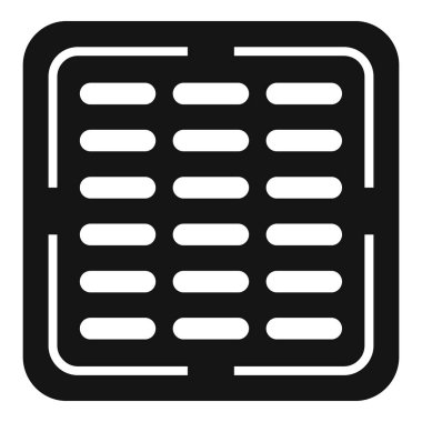 Boşaltma kapağı simgesi basit vektör. Şehir yolu. Sokak lağımı