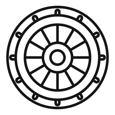 Sokak rögar ikonu ana hat vektörü. Yol kenti. Tabak oluğu