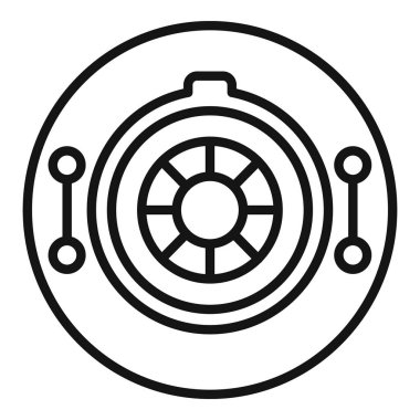 Rögar simgesi ana hatlarını çember içine alın. Şehir yolu. Metal çelik