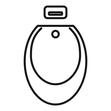 Tuvalet havzası ikonu ana hatları vektörü. WC tuvaleti. Cinsiyet tasarımı