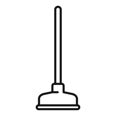 WC emici ikon ana hatları vektörü. Tuvalet tuvaleti. Erkekler tuvaleti