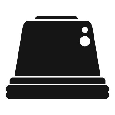 Kahve kapsülü simgesini basit vektörlerle karıştır. Espresso bardağı. Aroma iç