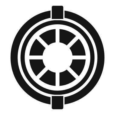 Üst görünüm kahve kapsülü simgesi basit vektör. Espresso bardağı. Aroma iç