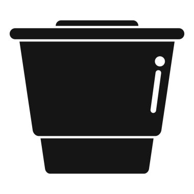 Kahve kapsülü simgesi basit bir vektör. Espresso kapsülü. Kupa zevki