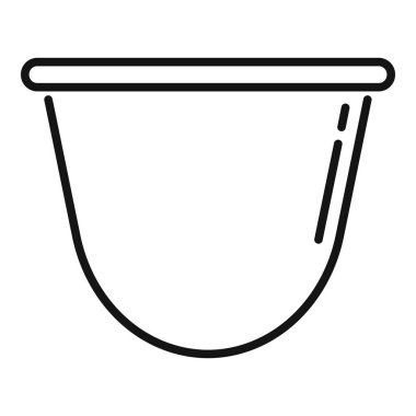 Kapsül simgesi ana hat vektörü. Kahve espresso. Kapsül kabı