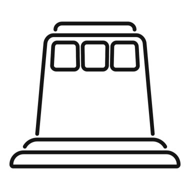 Üst görünüm kahve kapsülü ikon ana hatları vektörü. Espresso bardağı. Aroma iç