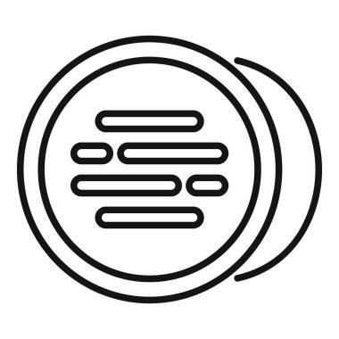 Kavrulmuş kahve kapsülü ikonu ana hatları vektörü. Espresso Kafe 'de. Kapsül kabı