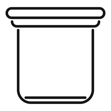 Premium kahve kapsülü ana hatları vektörü. Espresso Kafe 'de. Bar bardağı